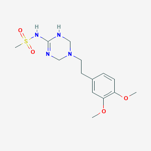 N-[5-(3,4-dimethoxyphenethyl)-1,4,5,6-tetrahydro-1,3,5-triazin-2-yl]methanesulfonamide