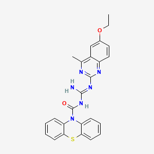 N-[amino-[(6-ethoxy-4-methylquinazolin-2-yl)amino]methylidene]phenothiazine-10-carboxamide