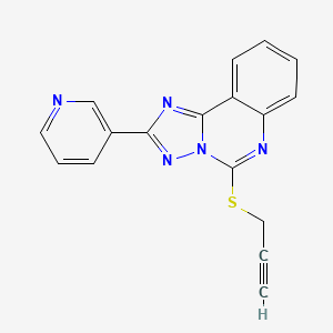 molecular formula C17H11N5S B11033354 5-(Prop-2-yn-1-ylsulfanyl)-2-(pyridin-3-yl)[1,2,4]triazolo[1,5-c]quinazoline 