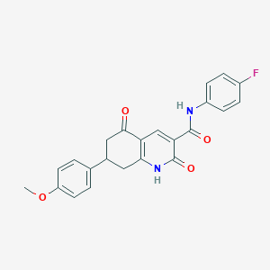 N-(4-fluorophenyl)-7-(4-methoxyphenyl)-2,5-dioxo-1,2,5,6,7,8-hexahydroquinoline-3-carboxamide