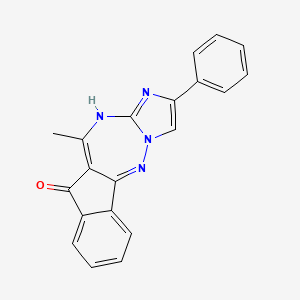 molecular formula C20H14N4O B11033365 6-methyl-9-phenylimidazo[1,2-b]indeno[2,1-f][1,2,4]triazepin-5(7H)-one 