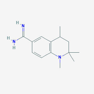 molecular formula C14H21N3 B11033369 1,2,2,4-Tetramethyl-1,2,3,4-tetrahydro-6-quinolinecarboximidamide 