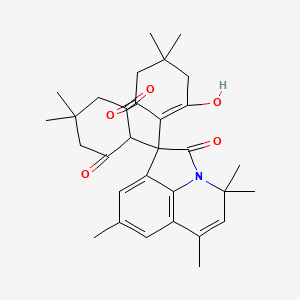 2-[1-(2-Hydroxy-4,4-dimethyl-6-oxo-1-cyclohexenyl)-4,4,6,8-tetramethyl-2-oxo-1,2-dihydro-4H-pyrrolo[3,2,1-IJ]quinolin-1-YL]-5,5-dimethyl-1,3-cyclohexanedione