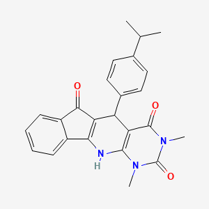 5,7-dimethyl-2-(4-propan-2-ylphenyl)-5,7,9-triazatetracyclo[8.7.0.03,8.011,16]heptadeca-1(10),3(8),11,13,15-pentaene-4,6,17-trione