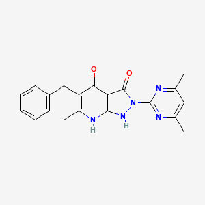 5-benzyl-2-(4,6-dimethylpyrimidin-2-yl)-6-methyl-1H-pyrazolo[3,4-b]pyridine-3,4(2H,7H)-dione