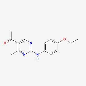 molecular formula C15H17N3O2 B11033426 1-{2-[(4-Ethoxyphenyl)amino]-4-methylpyrimidin-5-yl}ethanone 