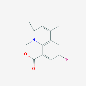 9-fluoro-5,5,7-trimethyl-1H,5H-[1,3]oxazino[5,4,3-ij]quinolin-1-one