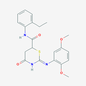 2-[(2,5-dimethoxyphenyl)amino]-N-(2-ethylphenyl)-4-oxo-5,6-dihydro-4H-1,3-thiazine-6-carboxamide