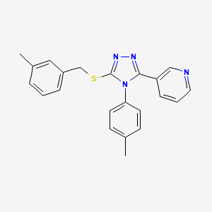 3-{5-[(3-methylbenzyl)sulfanyl]-4-(4-methylphenyl)-4H-1,2,4-triazol-3-yl}pyridine