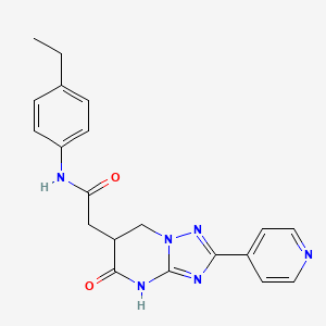 N-(4-Ethylphenyl)-2-[5-oxo-2-(4-pyridyl)-4,5,6,7-tetrahydro[1,2,4]triazolo[1,5-A]pyrimidin-6-YL]acetamide