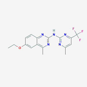 6-ethoxy-4-methyl-N-[4-methyl-6-(trifluoromethyl)pyrimidin-2-yl]quinazolin-2-amine