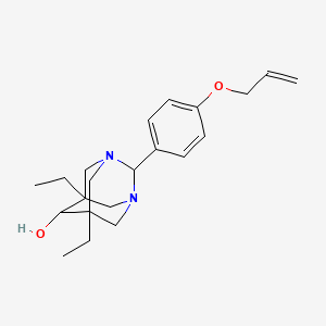 2-[4-(Allyloxy)phenyl]-5,7-diethyl-1,3-diazatricyclo[3.3.1.1~3,7~]decan-6-ol