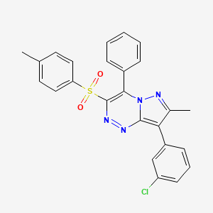 8-(3-Chlorophenyl)-7-methyl-3-[(4-methylphenyl)sulfonyl]-4-phenylpyrazolo[5,1-c][1,2,4]triazine