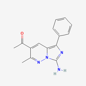 1-(7-Amino-2-methyl-5-phenylimidazo[1,5-b]pyridazin-3-yl)ethanone