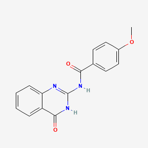 molecular formula C16H13N3O3 B11033515 4-methoxy-N-(4-oxo-1,4-dihydroquinazolin-2-yl)benzamide CAS No. 77478-79-6