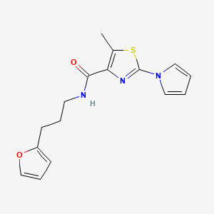 N-[3-(furan-2-yl)propyl]-5-methyl-2-(1H-pyrrol-1-yl)-1,3-thiazole-4-carboxamide