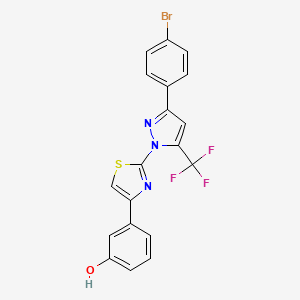 3-{2-[3-(4-bromophenyl)-5-(trifluoromethyl)-1H-pyrazol-1-yl]-1,3-thiazol-4-yl}phenol