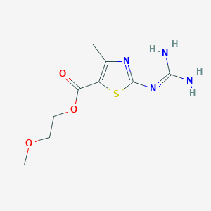 5-Thiazolecarboxylic acid, 2-[(aminoiminomethyl)amino]-4-methyl-, 2-methoxyethyl ester