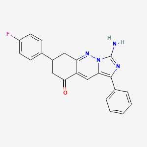 molecular formula C22H17FN4O B11033603 3-amino-7-(4-fluorophenyl)-1-phenyl-7,8-dihydroimidazo[1,5-b]cinnolin-9(6H)-one 