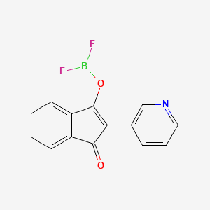 molecular formula C14H8BF2NO2 B11033638 1-oxo-2-(pyridin-3-yl)-1H-inden-3-yl borodifluoridate 