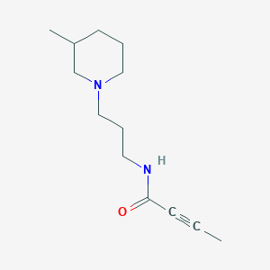 molecular formula C13H22N2O B11033652 N-[3-(3-Methylpiperidino)propyl]-2-butynamide 