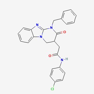 2-(1-benzyl-2-oxo-1,2,3,4-tetrahydropyrimido[1,2-a]benzimidazol-3-yl)-N-(4-chlorophenyl)acetamide