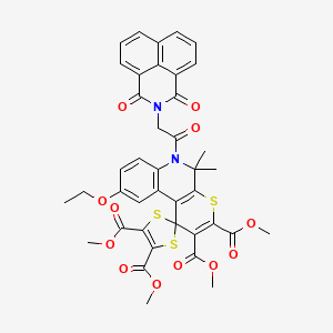 tetramethyl 6'-[(1,3-dioxo-1H-benzo[de]isoquinolin-2(3H)-yl)acetyl]-9'-ethoxy-5',5'-dimethyl-5',6'-dihydrospiro[1,3-dithiole-2,1'-thiopyrano[2,3-c]quinoline]-2',3',4,5-tetracarboxylate