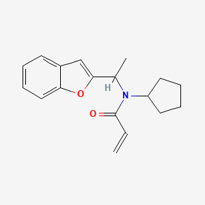 molecular formula C18H21NO2 B11033728 N-(1-(Benzofuran-2-yl)ethyl)-N-cyclopentylacrylamide 