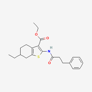 Ethyl 6-ethyl-2-[(3-phenylpropanoyl)amino]-4,5,6,7-tetrahydro-1-benzothiophene-3-carboxylate