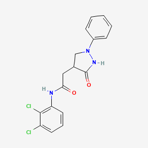 molecular formula C17H15Cl2N3O2 B11033767 N-(2,3-dichlorophenyl)-2-(3-oxo-1-phenylpyrazolidin-4-yl)acetamide 