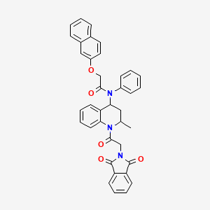 N-{1-[(1,3-dioxo-1,3-dihydro-2H-isoindol-2-yl)acetyl]-2-methyl-1,2,3,4-tetrahydroquinolin-4-yl}-2-(naphthalen-2-yloxy)-N-phenylacetamide