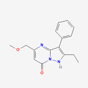 molecular formula C16H17N3O2 B11033798 2-ethyl-5-(methoxymethyl)-3-phenylpyrazolo[1,5-a]pyrimidin-7(4H)-one 