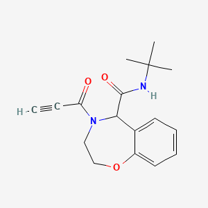 molecular formula C17H20N2O3 B11033810 N-(tert-Butyl)-4-propioloyl-2,3,4,5-tetrahydrobenzo[f][1,4]oxazepine-5-carboxamide 