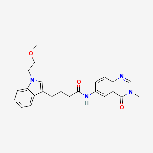 4-[1-(2-methoxyethyl)-1H-indol-3-yl]-N-(3-methyl-4-oxo-3,4-dihydroquinazolin-6-yl)butanamide