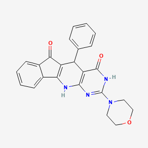 molecular formula C24H20N4O3 B11033832 6-morpholin-4-yl-2-phenyl-5,7,9-triazatetracyclo[8.7.0.03,8.011,16]heptadeca-1(10),3(8),6,11,13,15-hexaene-4,17-dione 