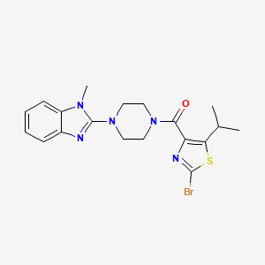 [2-bromo-5-(propan-2-yl)-1,3-thiazol-4-yl][4-(1-methyl-1H-benzimidazol-2-yl)piperazin-1-yl]methanone