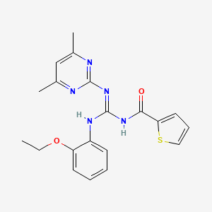 N-{(Z)-[(4,6-dimethylpyrimidin-2-yl)amino][(2-ethoxyphenyl)amino]methylidene}thiophene-2-carboxamide