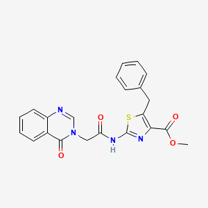 methyl 5-benzyl-2-{[(4-oxoquinazolin-3(4H)-yl)acetyl]amino}-1,3-thiazole-4-carboxylate