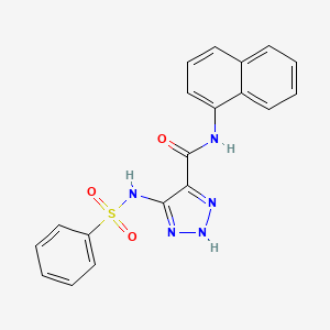 5-benzenesulfonamido-N-(naphthalen-1-yl)-2H-1,2,3-triazole-4-carboxamide