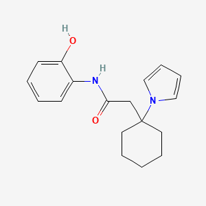 molecular formula C18H22N2O2 B11033947 N-(2-hydroxyphenyl)-2-[1-(1H-pyrrol-1-yl)cyclohexyl]acetamide 