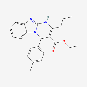 Ethyl 4-(4-methylphenyl)-2-propyl-1,4-dihydropyrimido[1,2-a]benzimidazole-3-carboxylate