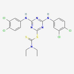 4,6-Bis((3,4-dichlorophenyl)amino)-1,3,5-triazin-2-yl diethyldithiocarbamate