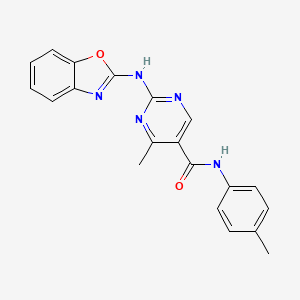 2-(1,3-benzoxazol-2-ylamino)-4-methyl-N-(4-methylphenyl)pyrimidine-5-carboxamide