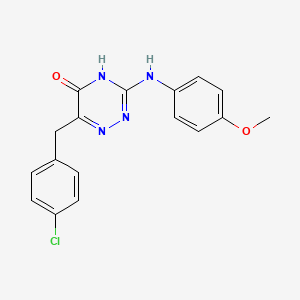 6-(4-chlorobenzyl)-3-[(4-methoxyphenyl)amino]-1,2,4-triazin-5(4H)-one