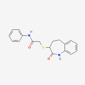 2-[(2-hydroxy-4,5-dihydro-3H-1-benzazepin-3-yl)sulfanyl]-N-phenylacetamide