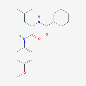 molecular formula C20H30N2O3 B11034118 N~2~-(cyclohexylcarbonyl)-N-(4-methoxyphenyl)leucinamide 