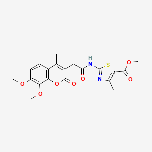 methyl 2-{[(7,8-dimethoxy-4-methyl-2-oxo-2H-chromen-3-yl)acetyl]amino}-4-methyl-1,3-thiazole-5-carboxylate