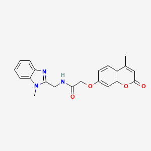 N-[(1-methyl-1H-benzimidazol-2-yl)methyl]-2-[(4-methyl-2-oxo-2H-chromen-7-yl)oxy]acetamide