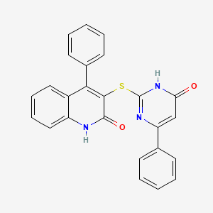 2-[(2-hydroxy-4-phenylquinolin-3-yl)sulfanyl]-6-phenylpyrimidin-4(3H)-one