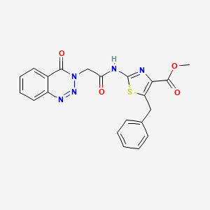 methyl 5-benzyl-2-{[(4-oxo-1,2,3-benzotriazin-3(4H)-yl)acetyl]amino}-1,3-thiazole-4-carboxylate